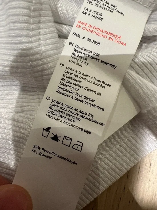 Urban Behaviour White Off-Shoulder Ribbed Crop Top - Picture 4 of 5